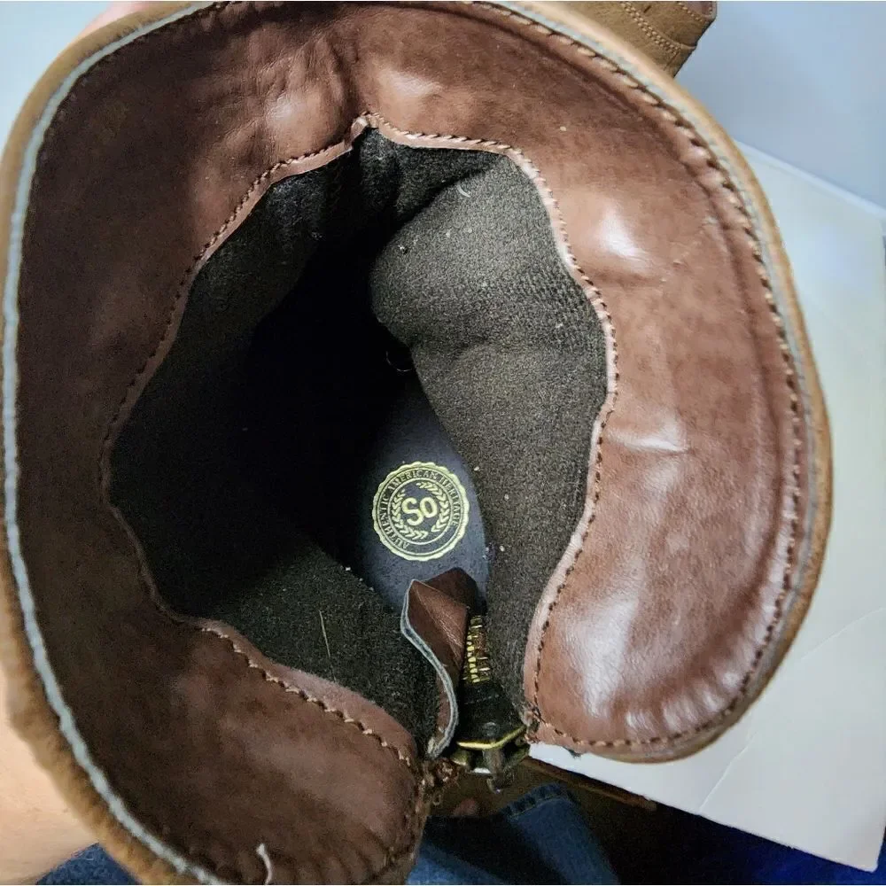 So Women Brown Bootie Boots Authentic American Heritage Size US 6.5